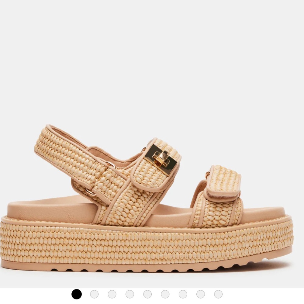 Like new Steve Madden big mona raffia platform sandals
